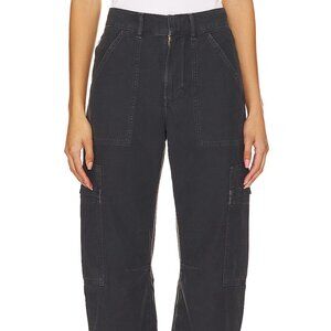 Citizens of Humanity Marcelle Barrel Cargo Pants in Washed Black- size 26